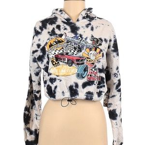 Faded Rose Cropped Hoodie